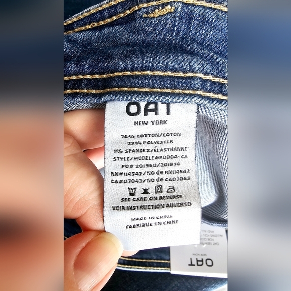 OAT NEW YORK Jeans Denim High Rise Wide Leg size 8 29 - Picture 9 of 9